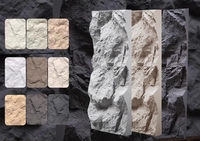 Panneau mural en PU léger imitation pierre pour revêtement décoratif intérieur et extérieur avec texture de brique 3D réaliste