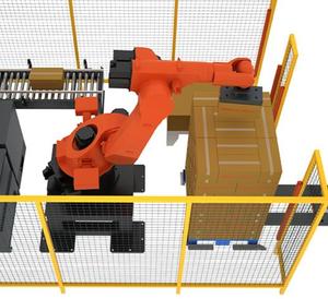 Système de palettisation automatique à 6 axes entièrement personnalisable avec moteur et PLC, haute répétabilité et garantie d'un an - Product Image 1
