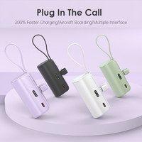 Cargador Portátil Compacto Mini Power Bank de 5000mAh con Diseño de Cápsula, Pantalla LED Digital y Ligero