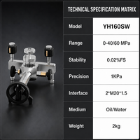 60MPa Hydraulic Pressure Calibrator Pump YH160SW 1KPa Precise Benchtop Pump for Precision Pressure Measurement Tasks