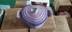 <span class=keywords><strong>Cocotte</strong></span> <span class=keywords><strong>en</strong></span> <span class=keywords><strong>fonte</strong></span> émaillée à double poignée, compatible four et cuisinière, pour mariner, cuire, griller, réfrigérer, servir, antiadhésive - Product Image 6
