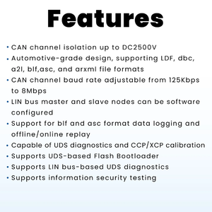 Adaptador USB con interfaz TC1016P 4 CAN FD 2 LIN a USB - TC1016P - Product Image 4