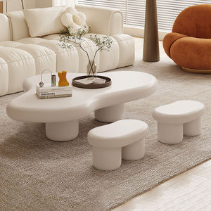 Table basse en bois INNOVA durable et détachable en forme de nuage blanc, design décoratif, montage facile, mobilier moderne pour la maison - Product Image 4