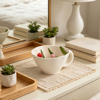Tasse à café en céramique Redeco 3D avec motif de tulipe en relief, bordure en pétales, avec relief de tulipe rose, rouge, jaune, cadeau de jardin