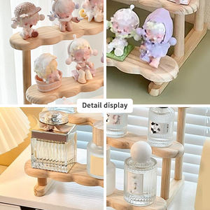 Support à cupcakes et à poupées en bois, présentoir à dessert à plusieurs niveaux pour les petites décorations artisanales - Product Image 5