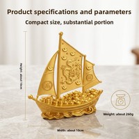 Ornement en alliage Bateau Dragon pour la prospérité et la paix, fabriqué en Chine, décoration maison/bureau pour mariages et inaugurations de maisons, exclusif