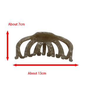 مشبك شعر كوري جديد متدرج اللون من الأسيتات بتصميم عتيق أنيق 13 سم مشبك على شكل سمكة القرش عالي الجودة إكسسوار شعر راقي - Product Image 6