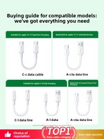 Kabel Data Ultra Pendek Ugreen L501 dengan Konektor Type-C//USB-A untuk iPhone 15 Pro Max-PD 3.0 60W Pengisian Cepat