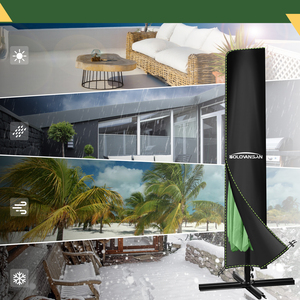 Funda Protectora Impermeable para Sombrilla de Patio 300D, con Protección UV y Cierre, Compatible con Sombrillas Cantilever y Offset - Product Image 6