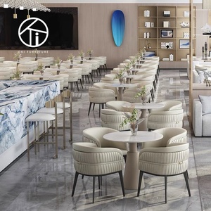 Mesa <span class=keywords><strong>y</strong></span> silla <span class=keywords><strong>de</strong></span> restaurante <span class=keywords><strong>de</strong></span> lujo, muebles comerciales hechos a medida <span class=keywords><strong>de</strong></span> fábrica, modernos, 5 inicios, hotel, vestíbulo, cafetería - Product Image 4