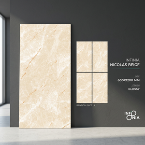 600x1200 Carreaux de luxe modernes Carreaux de céramique en porcelaine brillante à motifs de marbre pour l'intérieur de la maison, le mur de la villa et le sol du salon - Product Image 5