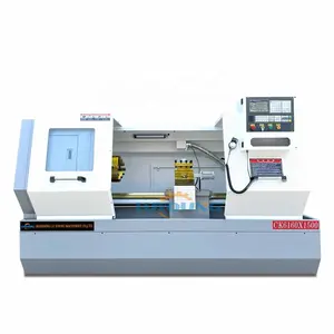 Máquina de torno cnc knd horizontal de grande diâmetro com mandril hidráulico CK6160 cama longa 3000mm