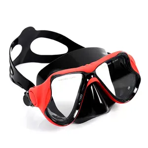 Correa de silicona ajustable 3D diseñado recubierto de vidrio templado impermeable snorkel máscara de buceo gafas antiniebla máscara de buceo