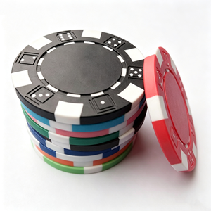 Jetons de poker vierges personnalisés en ABS, légers et colorés, sans valeur nominale, pour casino, table, tournois à domicile et jeux de hasard - Product Image 2