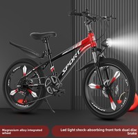 Vélo de montagne pour enfants à 6 vitesses, 18/20/22 pouces, freins à disque, double suspension, cadre en acier à haute teneur en carbone, vélo pour étudiants