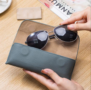 Estuche de Piel Auténtica de Lujo para Gafas, Funda para Lentes, Bolsa de Cuero Genuino para Gafas de Sol - Product Image 4