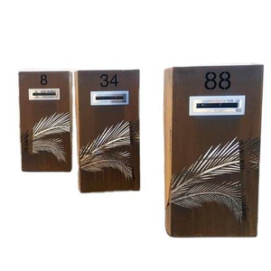 Free Standing <b>Drop</b> <b>Box</b> Parcel Newspaper <b>Box</b> Rust Steel Mailbox - Product Image 1