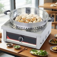 Cuisinière à gaz professionnelle robuste pour pains frits, en aluminium, avec réduction du bruit et nettoyage facile, pour équipement de restauration professionnelle