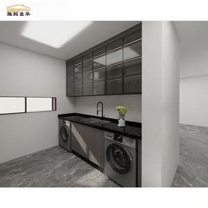 Armoire de cuisine en PVC blanc SANTOPOVA, style personnalisé, armoire de cuisine et meubles d'armoire pour toute la maison - Product Image 1