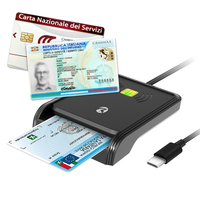 Lector de Tarjetas Inteligentes ZOWEETEK Tipo C con NFC para Control de Acceso y Lector/Escritor de Tarjetas de Crédito EMV CAC ID IC SIM ATM