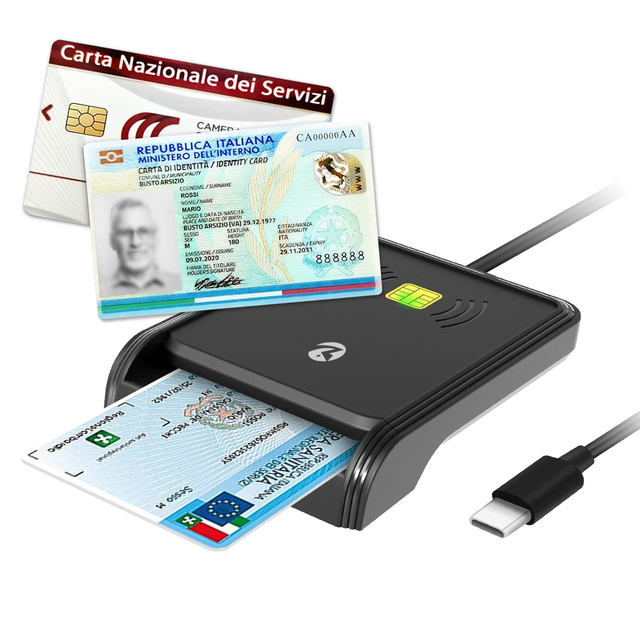 ZOWEETEK Type C Smart Card Reader NFC Access Control Card Readers and EMV CAC ID IC SIM ATM Credit Card Reader Writer