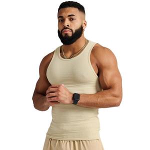 Débardeur de sport pour homme d'été, respirant, tricoté, 100% polyester, côtelé, décontracté, coupe régulière, style musculaire de coureur - Product Image 5