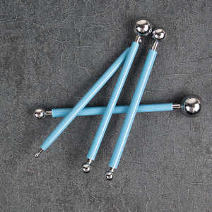 Dụng cụ Làm gốm mềm bằng đất sét siêu nhẹ bốn mảnh đặt thanh sắt khắc dao để điêu khắc khắc cho thợ gốm nghệ sĩ - Product Image 3