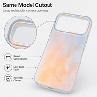 Coque de téléphone personnalisée en TPU transparent pour 17 Pro Max avec protection de l'appareil photo, antichoc et anti-traces de doigts