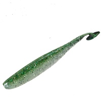 LUTAC Leurre souple artificiel Ver bicolore Dream T-Tail avec hameçon jig head et montage Texas Rig pour Black-bass et Poisson mandarin 1.1G 50MM
