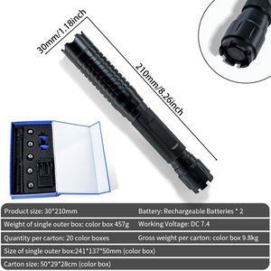Forte effetto luce puntatore Laser blu con sistema di proiezione 5-in-1 e caricabatteria | Potente fascio blu per attività all'aperto - Product Image 3