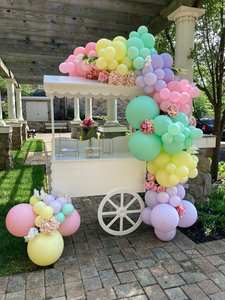 YN personnalisé <span class=keywords><strong>pas</strong></span> <span class=keywords><strong>cher</strong></span> prix fournitures de mariage bois blanc chariot à bonbons décoration de fête Dessert <span class=keywords><strong>Bar</strong></span> chariot avec roue - Product Image 6