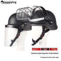 Casco de seguridad estilo alemán de fábrica directa, modelo americano a prueba de explosiones con cubierta de PCABS y malla de alambre.