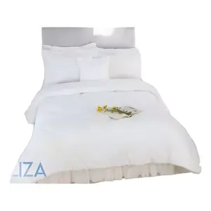 Ensemble de couette Liza King Size blanc, 12 pièces, en coton uni, literie pour la maison - Product Image 4