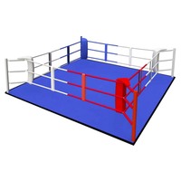 Ring de boxe professionnel pour compétition avec logo personnalisé