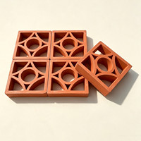 Blocs de ventilation en argile rouge naturelle, carreaux muraux en terre cuite pour l'extérieur des bâtiments et les cloisons de jardin