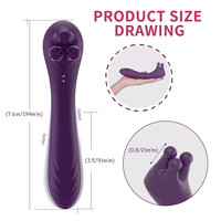 Vibrador de Masaje 2 en 1 para Adultos, Silicona Líquida, Doble Estimulación, Carga USB, Ultra Silencioso, para Mujer, Venta al Por Mayor