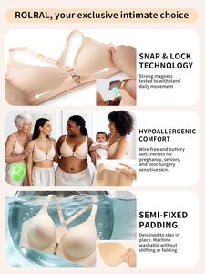 <span class=keywords><strong>Reggiseni</strong></span> con Chiusura Frontale per Donne - Bralette Magnetica <span class=keywords><strong>Senza</strong></span> <span class=keywords><strong>Ferretto</strong></span>, Supporto Confortevole <span class=keywords><strong>Senza</strong></span> Cuciture - Product Image 5