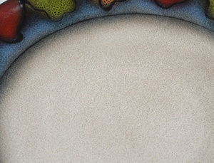 Assiette Ronde Artistique en Porcelaine Glaçurée Colorée pour Salade de Fruits, Compatible <span class=keywords><strong>Micro</strong></span>-<span class=keywords><strong>ondes</strong></span>, Vaisselle pour la Maison et la Restauration, Personnalisable OEM - Product Image 4
