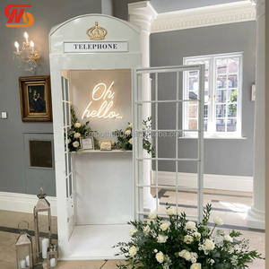 Factory Price <strong>Wedding</strong> Photo Booth Flowers <strong>Wedding</strong> Events Backdrop With Audio <strong>Guestbook</strong> White Telephone Booth <strong>for</strong> <strong>Wedding</strong> - Product Image 2
