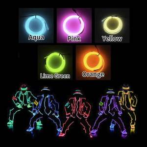 Kostum Pakaian <span class=keywords><strong>LED</strong></span>/EL Plastik Berkualitas Tinggi, Sarung Tangan, Sepatu, Kostum Pria Bercahaya untuk Pesta Dansa, Pernikahan, Natal - Product Image 5