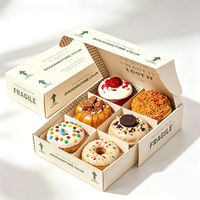 Bagel Box Packaging Biodegradable Cupcake Boxes with Offset Printing for Cake & Muffin Packaging Food-Safe Containers Donut Box