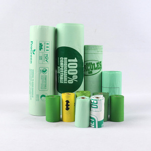 Sacs poubelles biodégradables à 100% en amidon de maïs PLA, sacs poubelles compostables pour la cuisine, respectueux de l'environnement, compostables - Product Image 1
