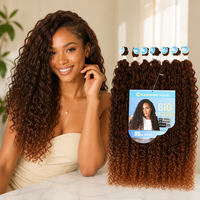 Extensions de cheveux synthétiques de haute qualité, fibre haute température, style vague d'eau, 320g/sac