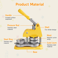 Bouton Maker Machine DIY Pin Maker Presse Machine Badge Punch Kit Avec Moule Pour Faire Réfrigérateur Aimants Porte-clés Tin Badge Médaille