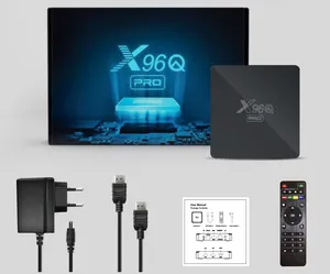 X96Q Pro 2GB 16GB אנדרואיד 10.0 TV Box Allwinner H313 מרובע ליבות HDR10 4K 2.4G Wifi סט עליון 1GB 8GB נגן מדיה חכם