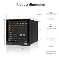 Compteur de puissance numérique multifonctionnel sans fil 4G MQTT avec écran LCD 96*96mm, analyse de tension, de courant et d'harmoniques, service OEM