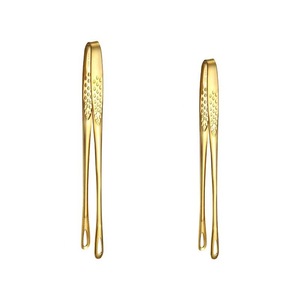 Pinzas para barbacoa coreanas de acero inoxidable 304 de 28 cm, extra largas y gruesas, para asar filetes, voltear y usar en la cocina. - Product Image 5