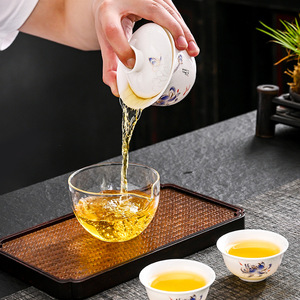 Ceramic Tea Set One Teapot Three Cups Portable Travel Modern Chinese Style Business Gift Dehua Origin XFM 102002 - Product Image 2