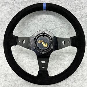 พวงมาลัยรถแข่ง JDM แบบปรับแต่งได้ วัสดุหนังกลับสากล ความลึก 9 ซม. - Product Image 2