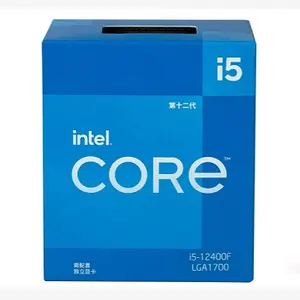 Intel i5-12400F, kotak asli prosesor Core i5 6Core 2.5 GHz 65W LGA 1700 Desktop CPU i5 12400F